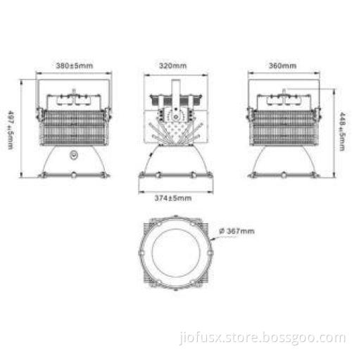Led High Bay Lamps Replace 1000W Sodium lamp With CREE-XBD